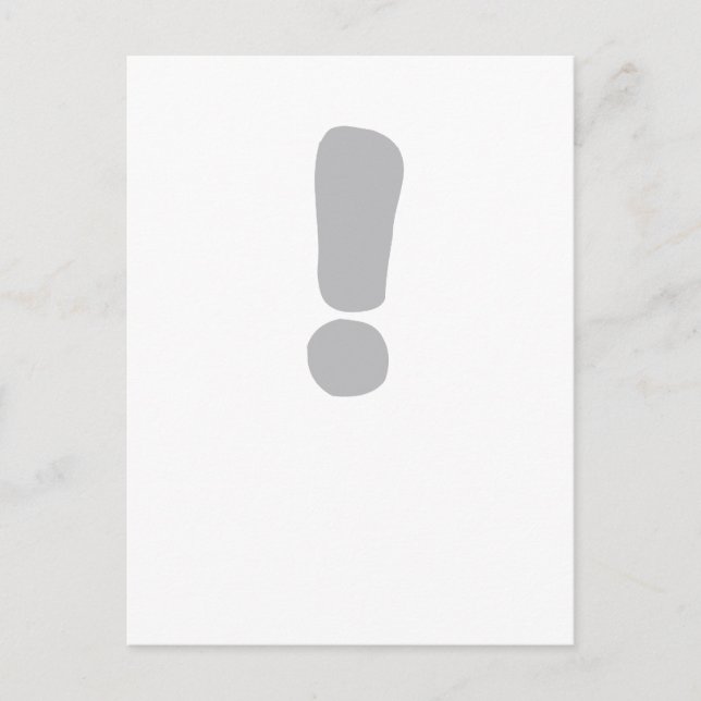Exclamation mark ! postcard (Front)