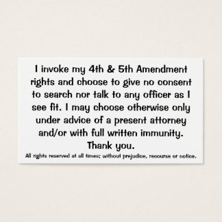 Exclamation of Constitutional Rights Cards