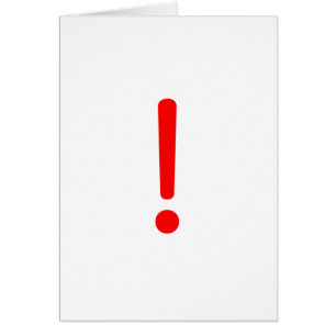 Exclamation Point! Black Blue Red