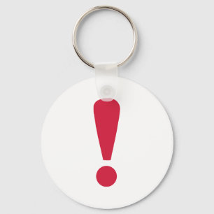 Exclamation point key ring