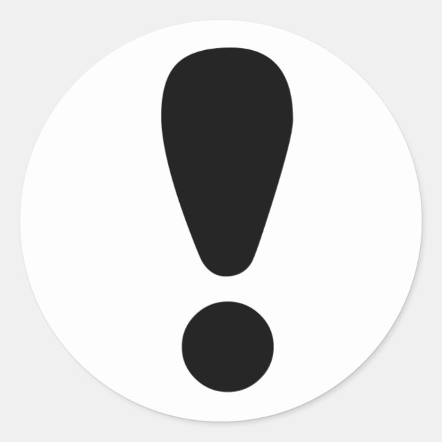 Exclamation Point Sticker (Front)