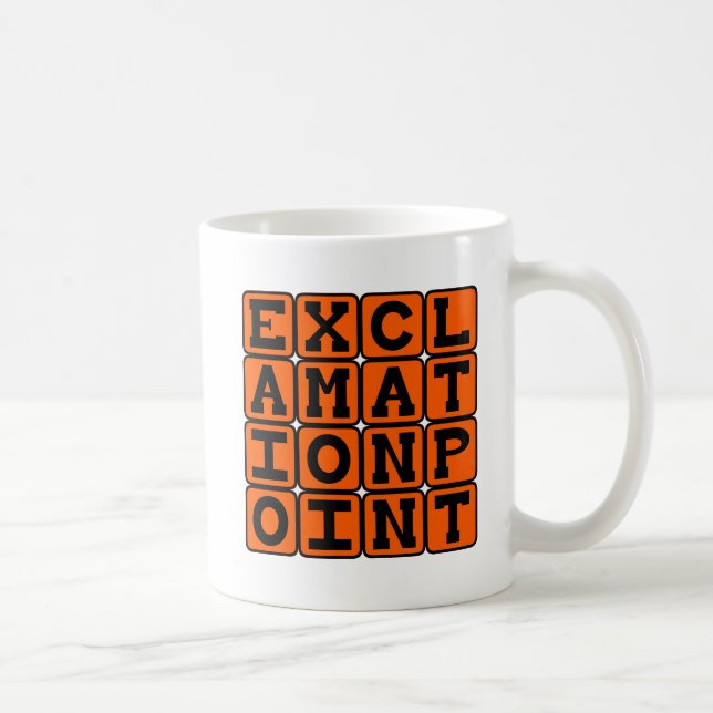 Exclamation Point, Type of Punctuation Coffee Mug (Right)