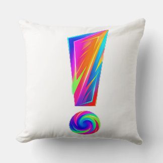 Exclamation Question Double Sided Throw Pillow