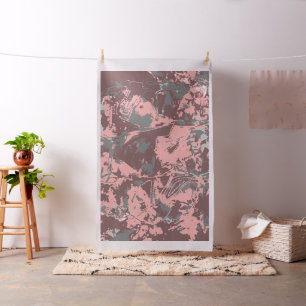 Exclusive Brown Pink Pattern Fabric
