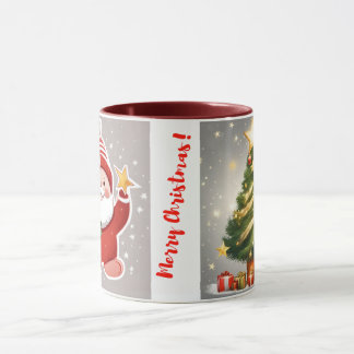 Exclusive Christmas Mug: Red Santa, Sparkling Star Mug
