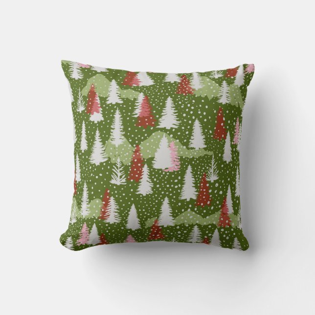 Exclusive Christmas Wonderland Hand Drawn Cushion (Front)