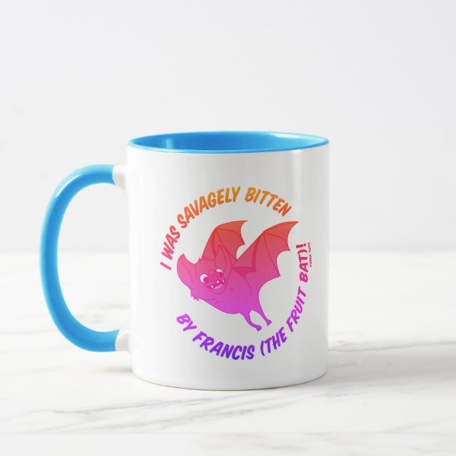 Exclusive Francis (the Fruit Bat) Colour Design Mu Mug (Left)