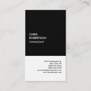 Exclusive Linen Special Black White Modern Unique Business Card