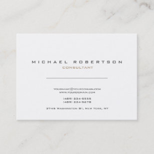 Exclusive modern white clean business card