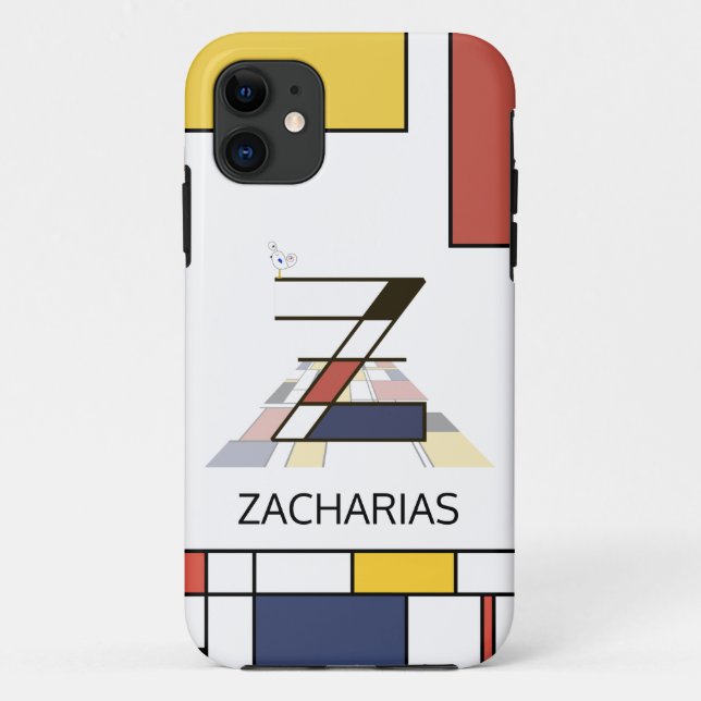 Exclusive Neoplasticism Art Monogram. Letter Z Case-Mate iPhone Case (Back)