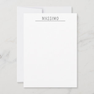 Exclusive Personal Classical Black White Own Name Card