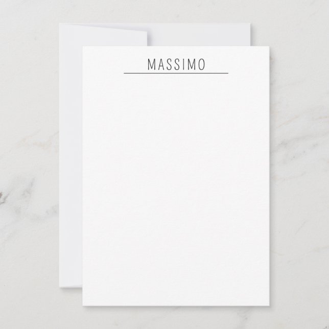 Exclusive Personal Classical Black White Own Name Card (Front)