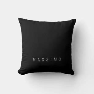 Exclusive Personal Classical Black White Own Name Cushion