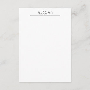 Exclusive Personal Classical Black White Own Name Enclosure Card