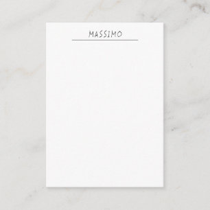 Exclusive Personal Classical Black White Own Name Enclosure Card