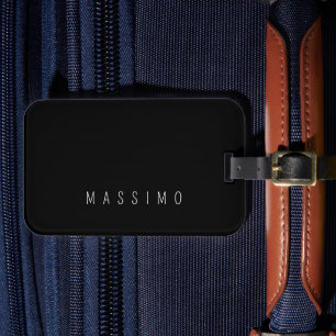 Exclusive Personal Classical Black White Own Name Luggage Tag