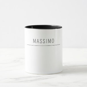 Exclusive Personal Classical Black White Own Name Mug