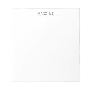 Exclusive Personal Classical Black White Own Name Notepad