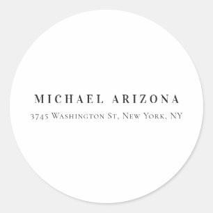 Exclusive Personal Modern Add Name Classic Round Sticker