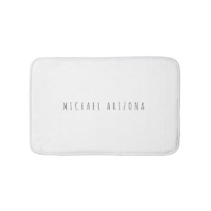 Exclusive Personal Modern Add Name Minimalist Bath Mat