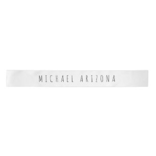 Exclusive Personal Modern Add Name Minimalist Satin Ribbon