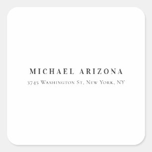 Exclusive Personal Modern Add Name Square Sticker