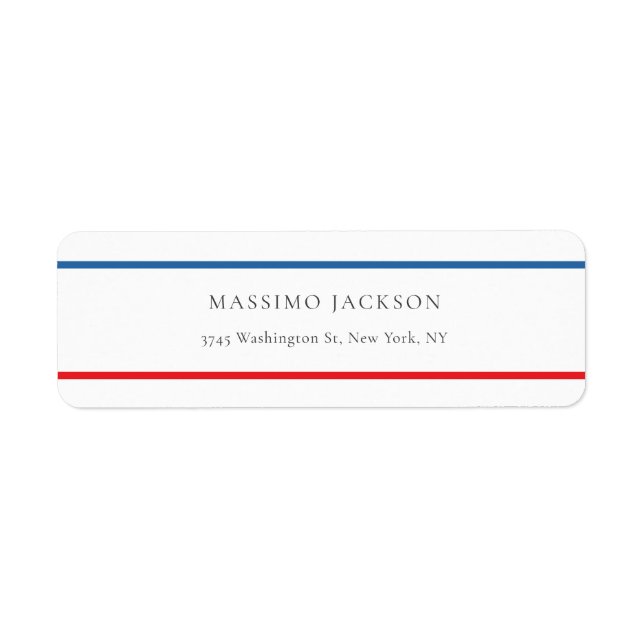 Exclusive Personal Modern Blue Red White (Front)