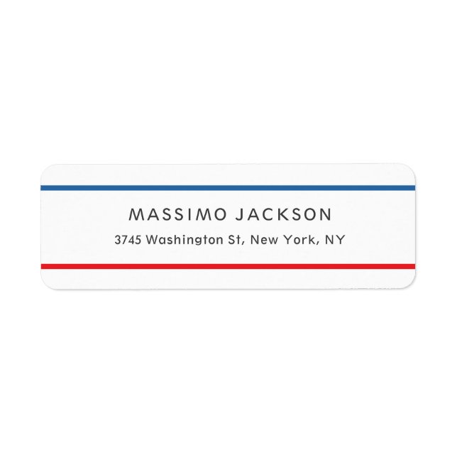 Exclusive Personal Modern Blue Red White (Front)