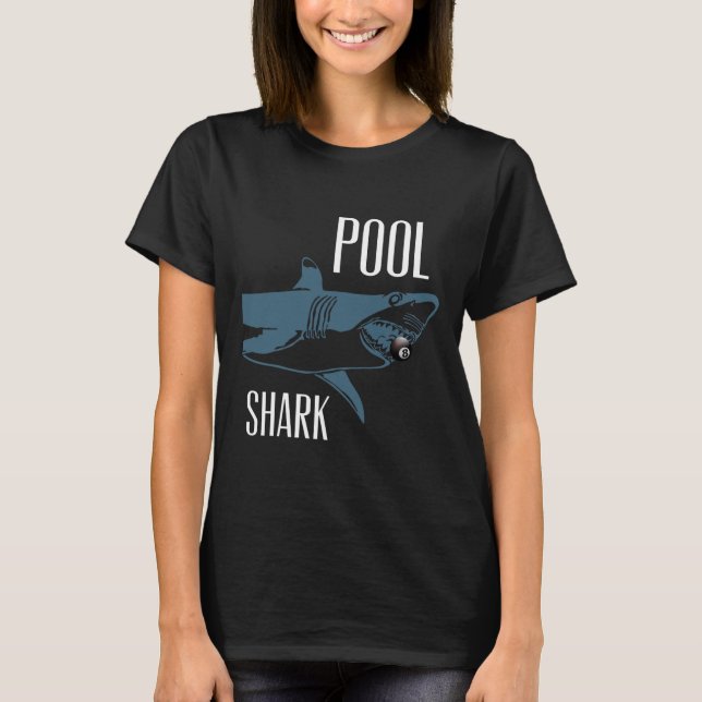 Exclusive Pool Shark Billiards Hustler T Shirt For (Front)