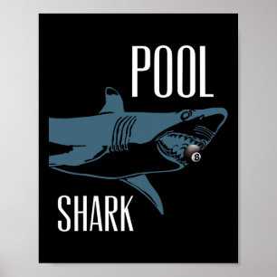 Exclusive Pool Shark Billiards Hustler T Shirt For Poster