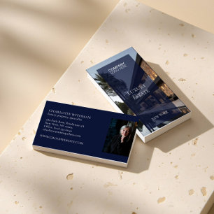 Exclusive Real Estate Property photo Luxury agent Business Card