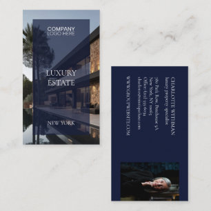 Exclusive Real Estate Property photo Luxury agent Business Card