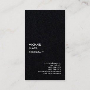 Exclusive Special Black Unique Modern Minimalist Business Card