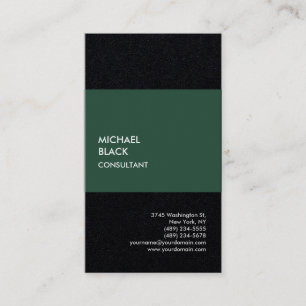 Exclusive Special Black Unique Modern Minimalist Business Card