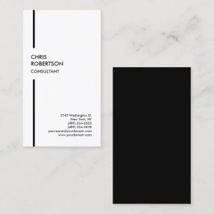 Exclusive Special Black & White Modern Plain Business Card