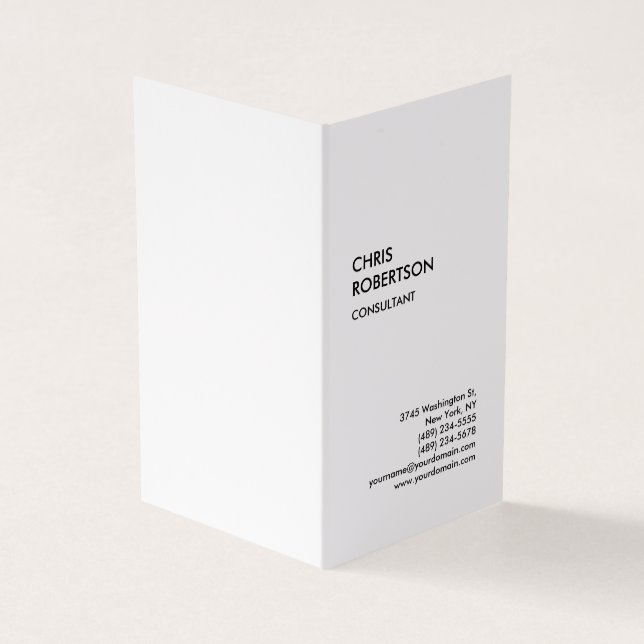 Exclusive Special Black & White Modern Unique Business Card (Outside)