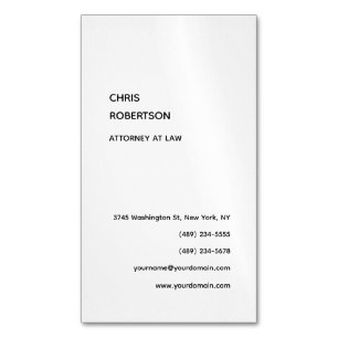 Exclusive Special Black & White Modern Unique Magnetic Business Card