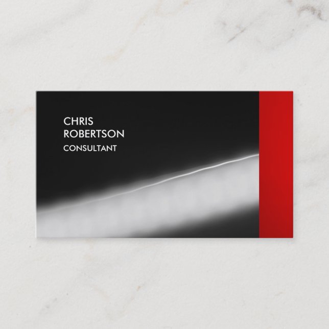 Exclusive Special Colourful Red Grey Trendy Business Card (Front)