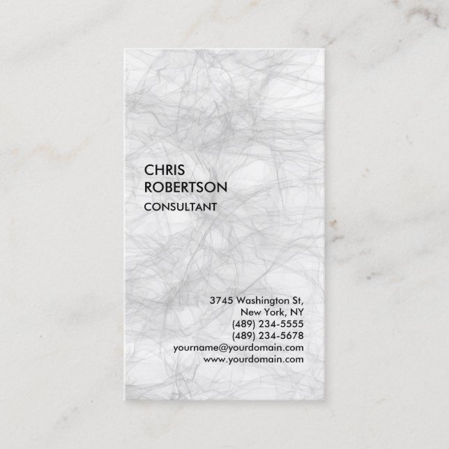 Exclusive Special Grey Modern Unique Business Card (Front)