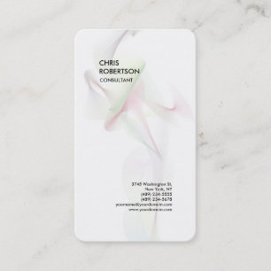 Exclusive Special White Modern Minimalist Abstract Business Card