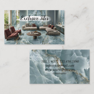 Exclusive Tiles Black Luxury  Natural Materials Business Card