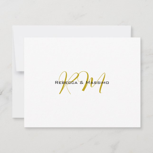 Exclusive Unique Gold Colour Monogram Modern Name (Front)