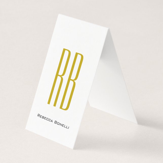 Exclusive Unique Gold Colour Monogram Modern Name (Front)