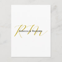 Exclusive Unique Gold Colour Monogram Modern Name