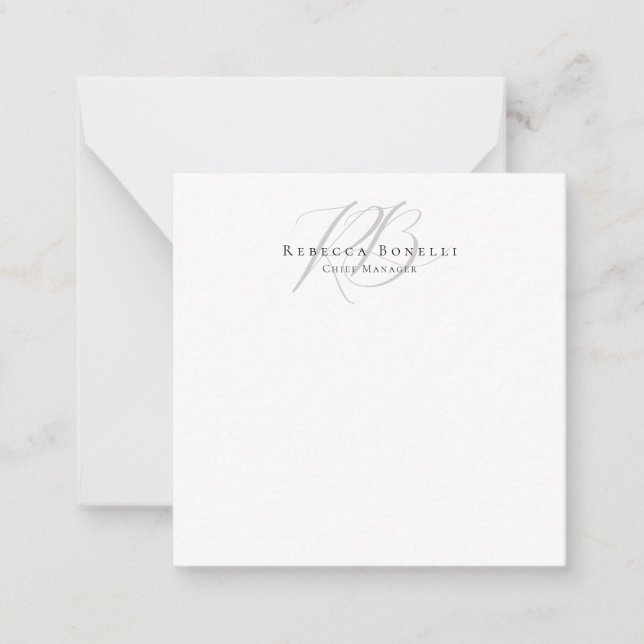 Exclusive Unique Monogram Profile Name Card (Front)