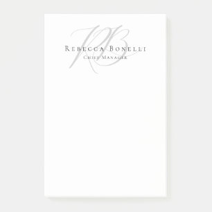 Exclusive Unique Monogram Profile Name Post-it Notes