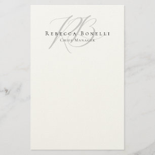 Exclusive Unique Monogram Profile Name Stationery