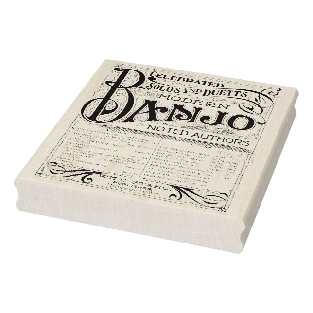 Exclusive Vintage Banjo Sheet Music Art Stamp (Stamp)