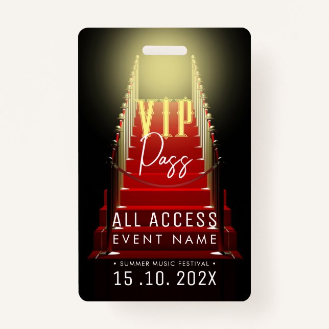 Exclusive VIP Access Event ID Badge (Front)