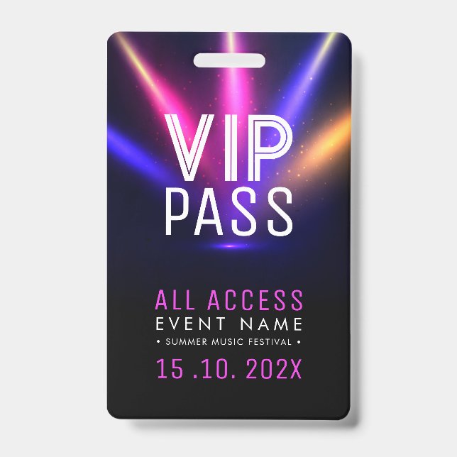 Exclusive VIP Access Event ID Badge (Front)